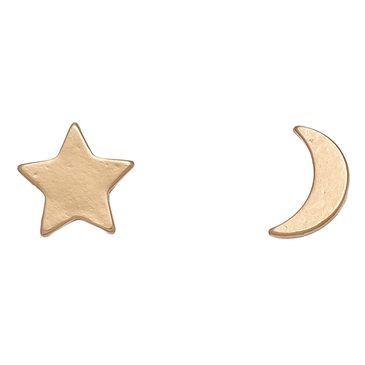 Stud Buds Gold Moon/Star Stud Earrings