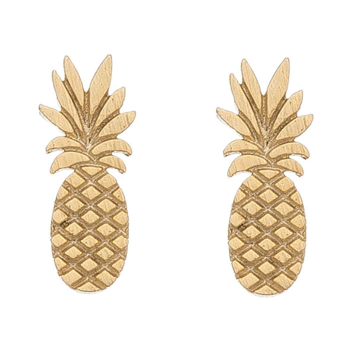Stud Buds Gold Pineapple Stud Earrings