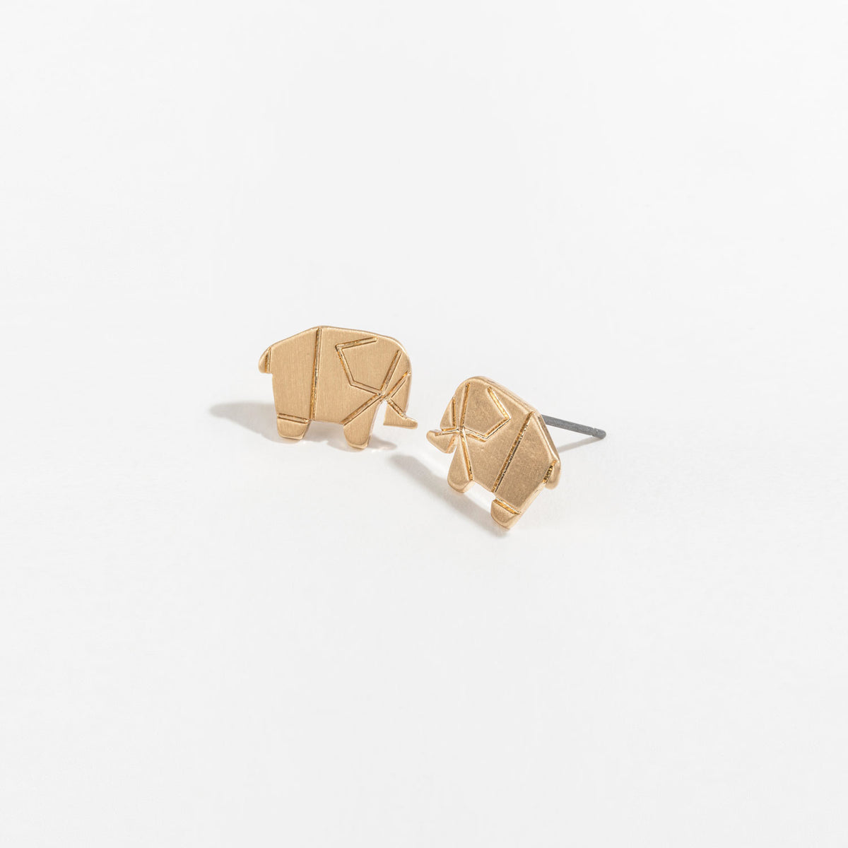 Stud Buds Gold Elephant Stud Earrings