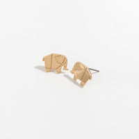 Stud Buds Gold Elephant Stud Earrings