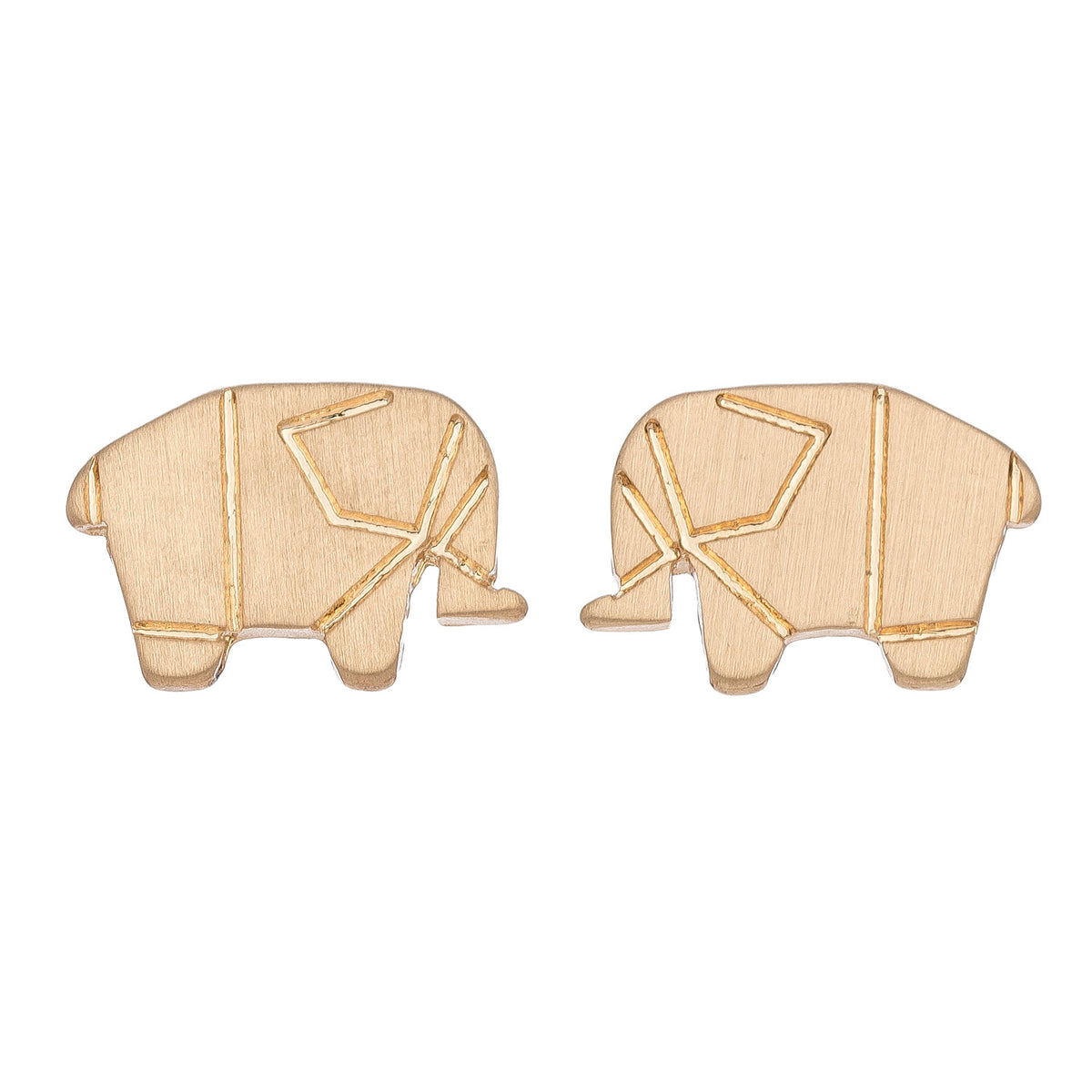 Stud Buds Gold Elephant Stud Earrings