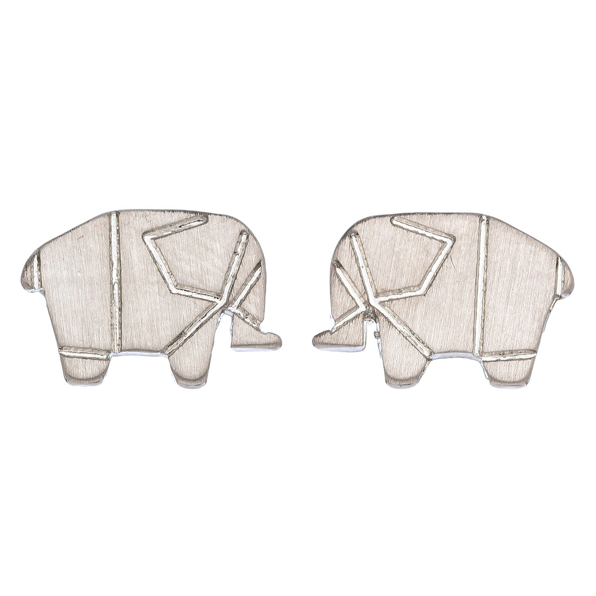 Stud Buds Silver Elephant Stud Earrings