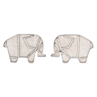 Stud Buds Silver Elephant Stud Earrings