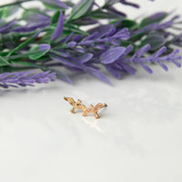Seagull Gold Stud Bud Earrings