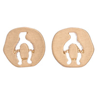Penguin Gold Stud Buds Earrings