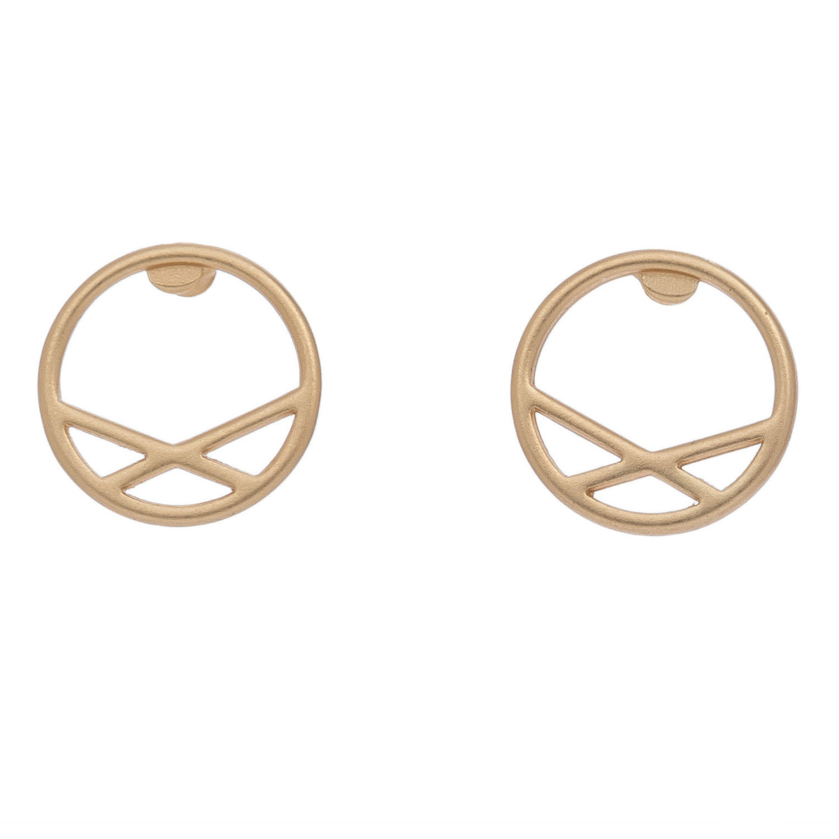 Stud Buds Circle Gold Stud Earrings
