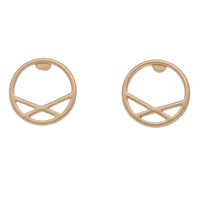 Stud Buds Circle Gold Stud Earrings