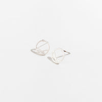 Stud Buds Circle Silver Stud Earrings