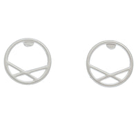 Stud Buds Circle Silver Stud Earrings