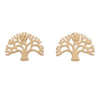 Tree Gold Stud Buds Earrings