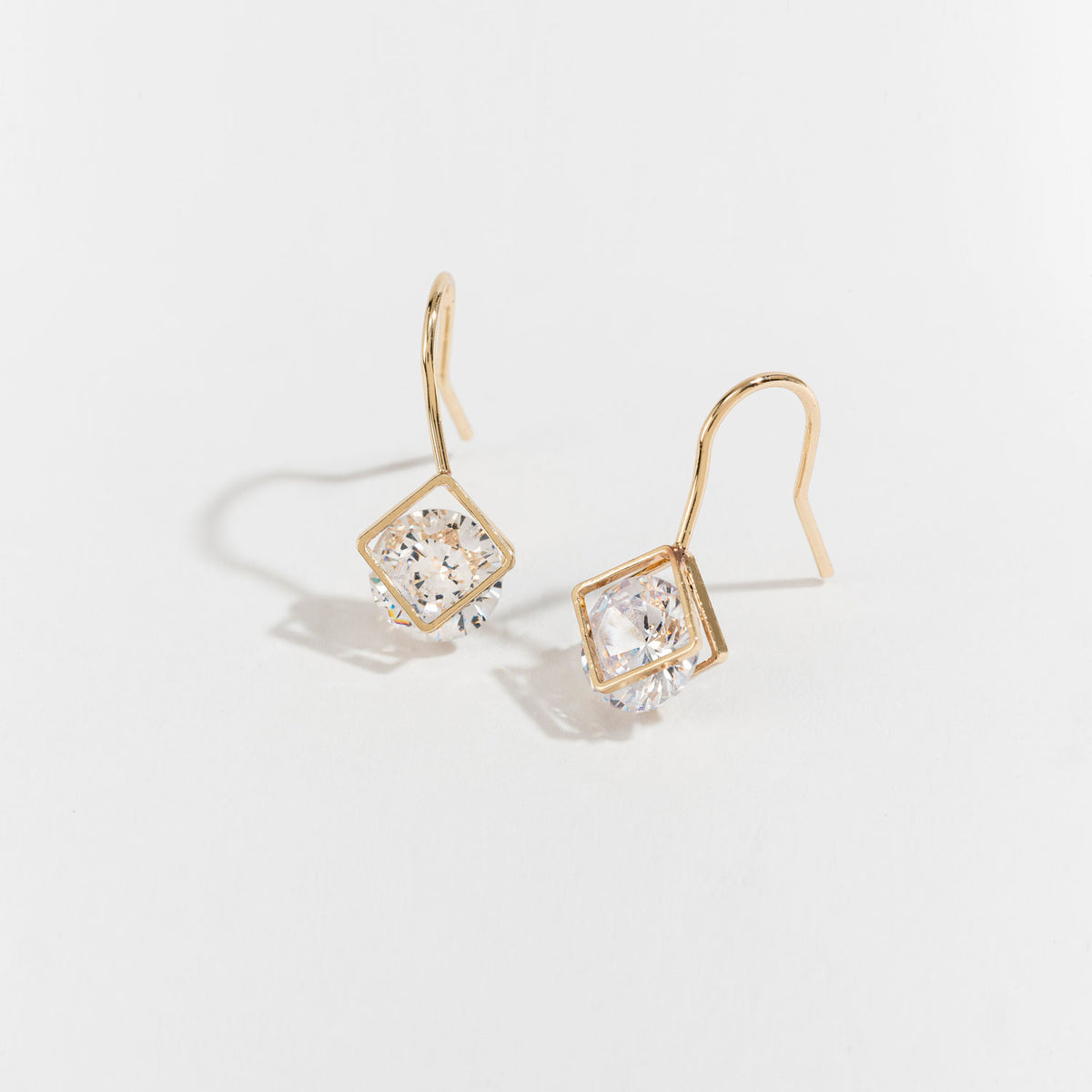 Dazzler Cubic Zirconia Diamond Drop Earrings