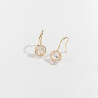 Dazzler Cubic Zirconia Round Drop Earrings