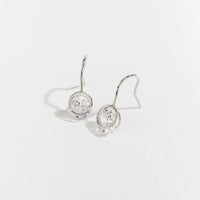 Dazzler Cubic Zirconia Round Drop Earrings