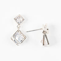 Dazzler Double Cubic Zirconia Drop Earrings