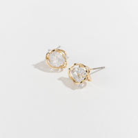 Dazzler Cubic Zirconia Triangular Stud Earrings