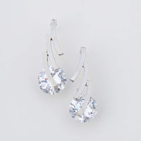 Dazzler Linked Bar Cubic Zirconia Drop Earrings