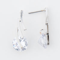 Dazzler Linked Bar Cubic Zirconia Drop Earrings