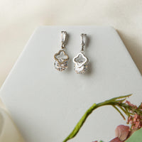 Dazzler Flower Cubic Zirconia Drop Earrings