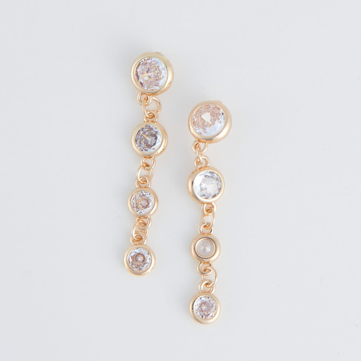 Dazzler Linked Cubic Zirconia Drop Earrings