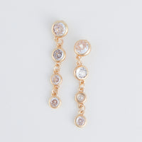 Dazzler Linked Cubic Zirconia Drop Earrings