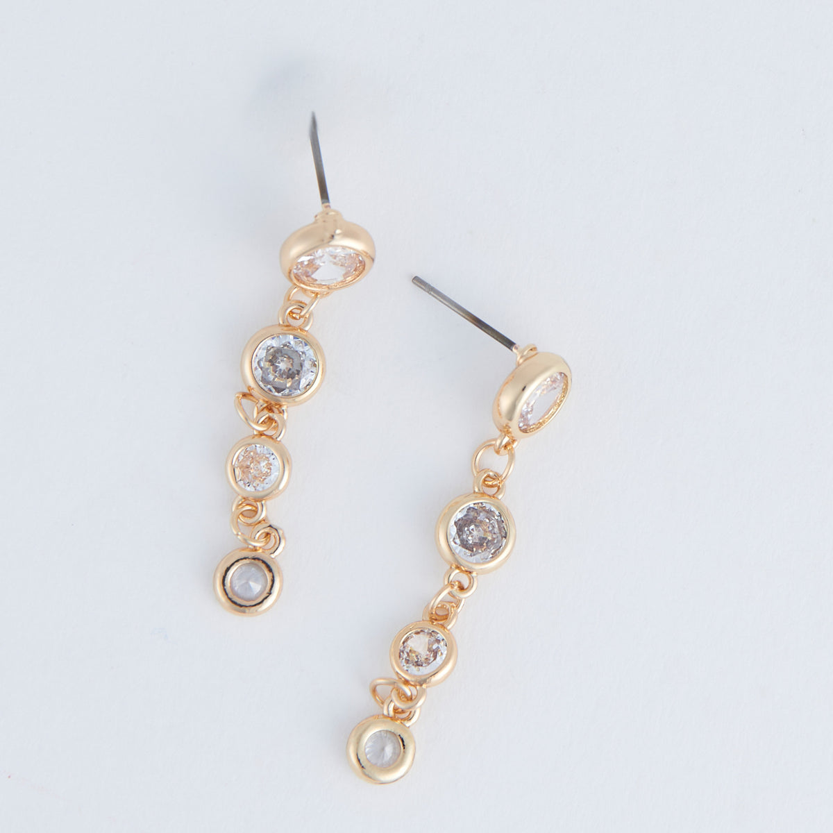 Dazzler Linked Cubic Zirconia Drop Earrings