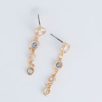 Dazzler Linked Cubic Zirconia Drop Earrings