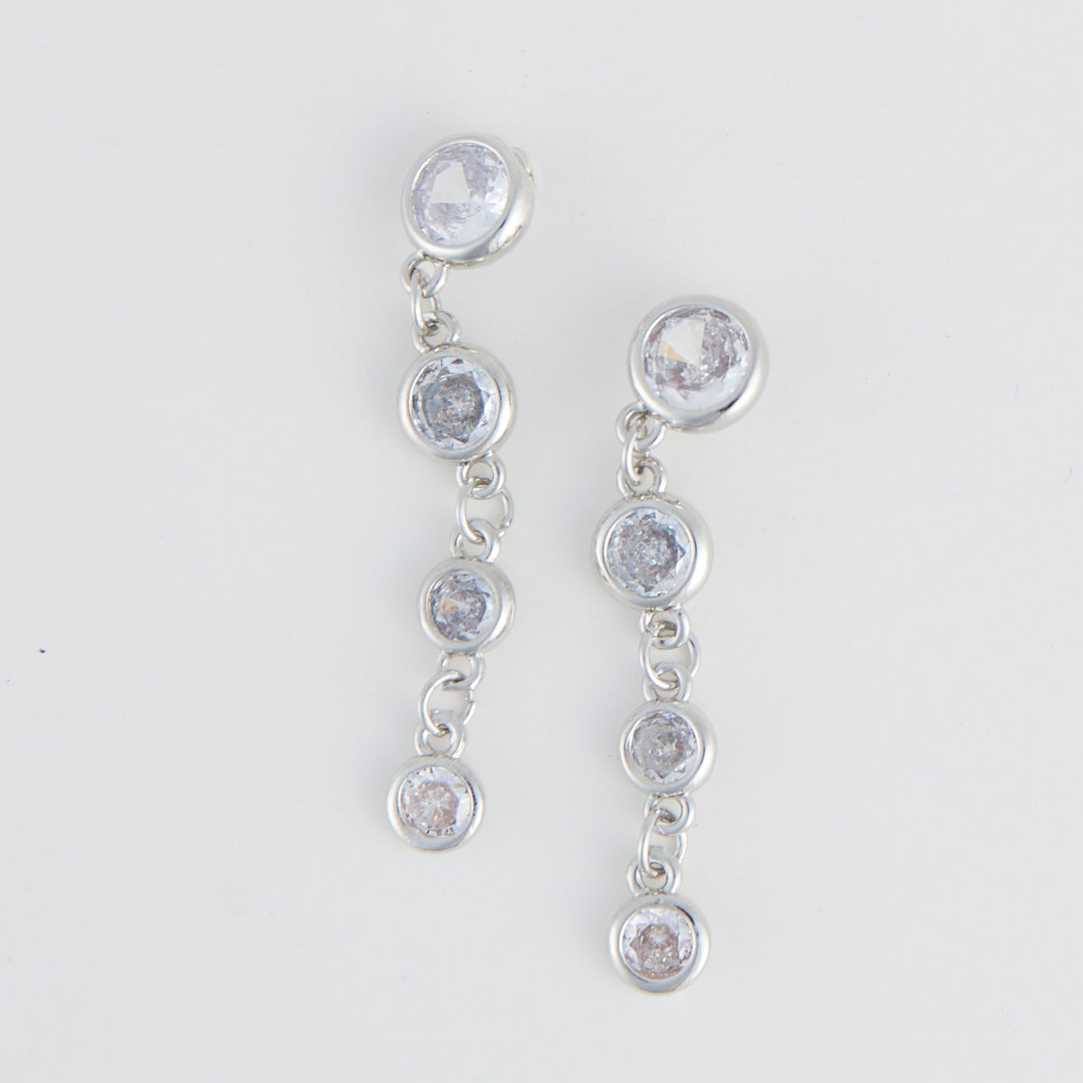Dazzler Linked Cubic Zirconia Drop Earrings