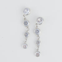 Dazzler Linked Cubic Zirconia Drop Earrings