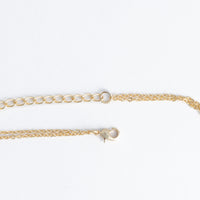 Ezra 18k Gold layered Stone Pendant Necklace