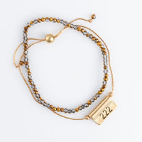 222 Alignment Angel Numbers Bracelet