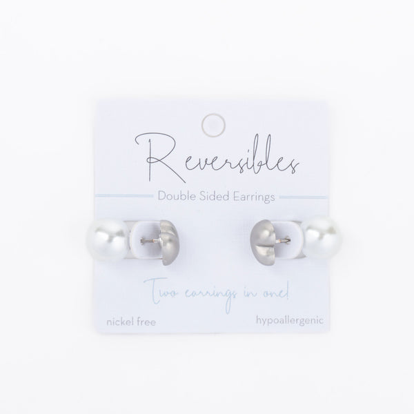 Heart & Pearl Reversible Earrings