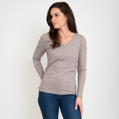 Alba Ribbed Long Sleeve Top