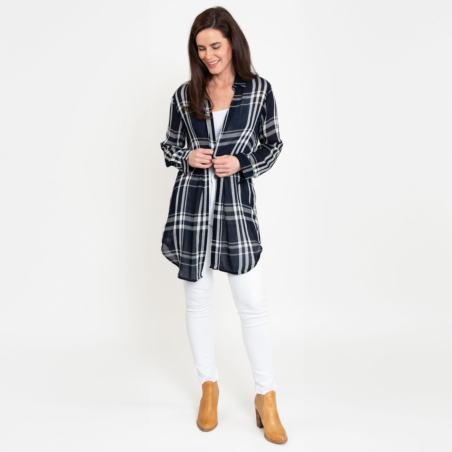 Hunter Plaid Duster Shirt