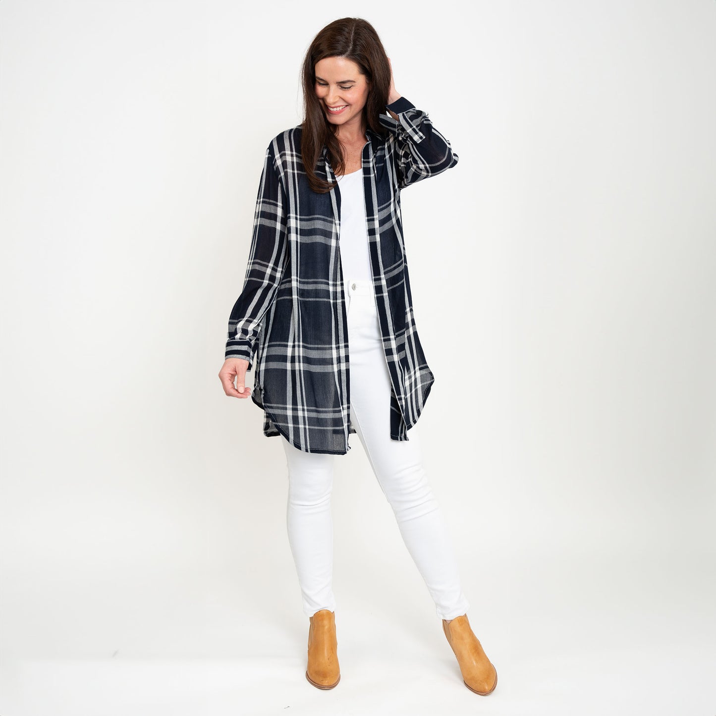 Hunter Plaid Duster Shirt