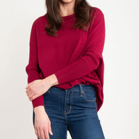 Halsey Relaxed Lightweight Dolman Poncho Sweater