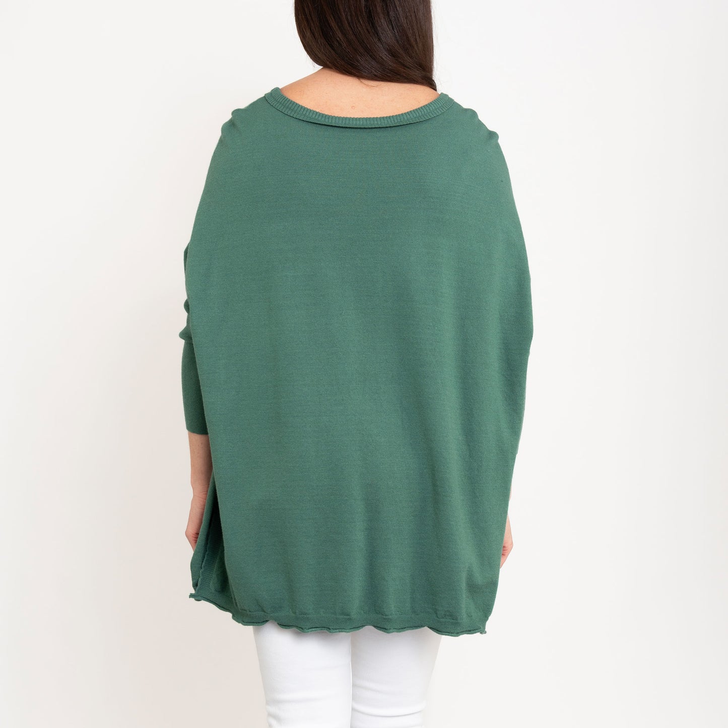 Halsey Relaxed Lightweight Dolman Poncho Sweater