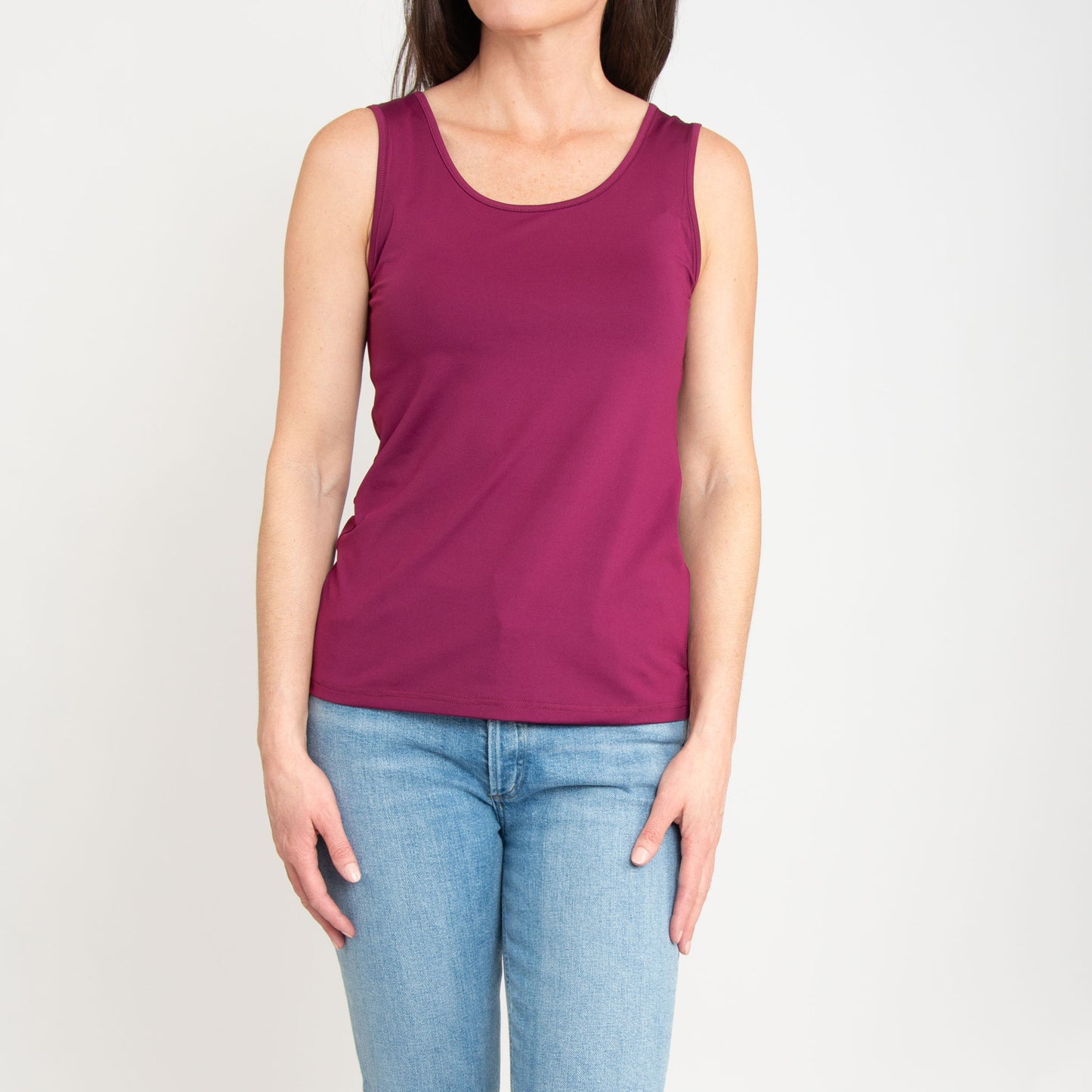 Audrey Reversible Scoop Neck and V-Neck Stretch Tank Top