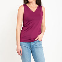 Audrey Reversible Scoop Neck and V-Neck Stretch Tank Top