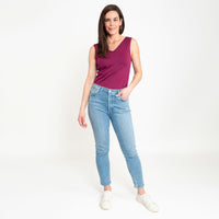 Audrey Reversible Scoop Neck and V-Neck Stretch Tank Top