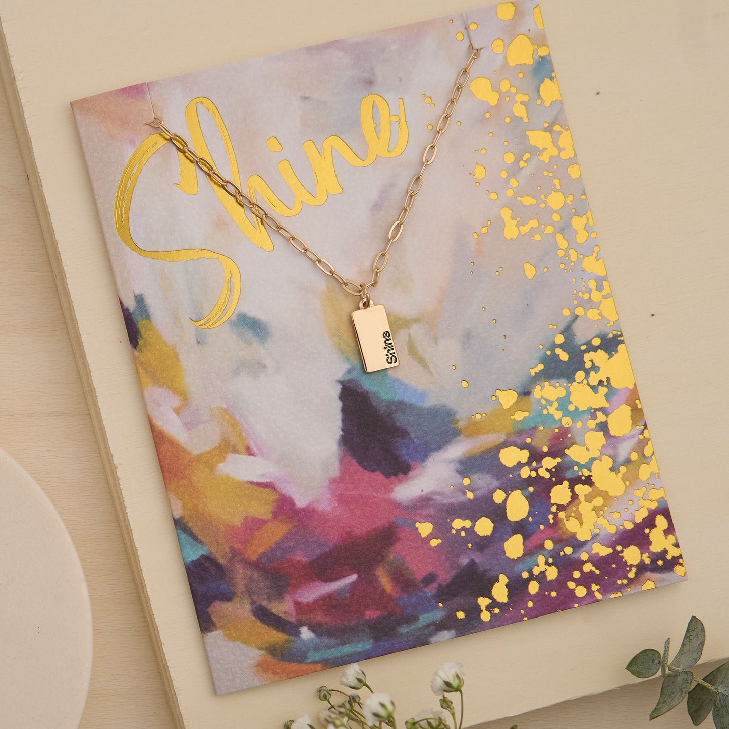 Amira Shine Greeting Card with Pendant Necklace