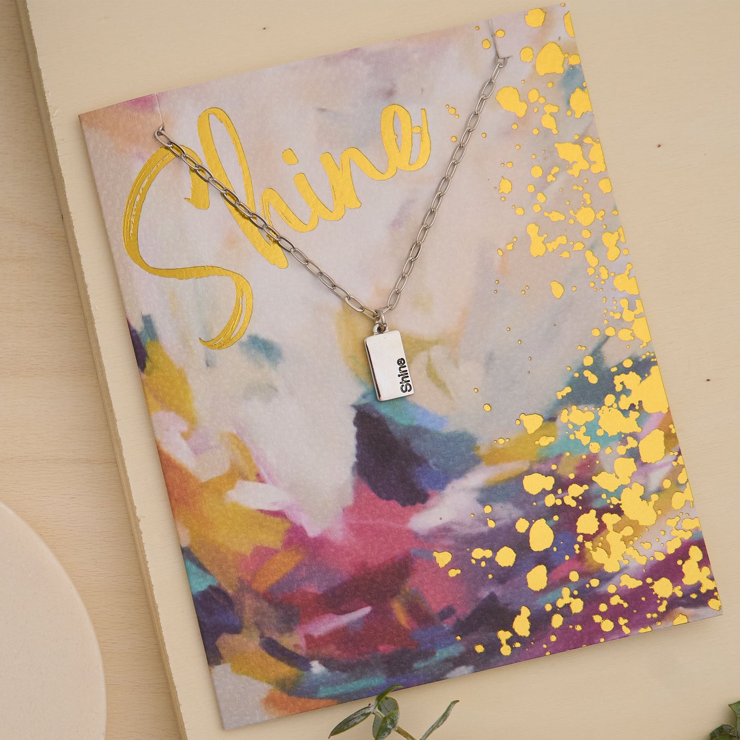 Amira Shine Greeting Card with Pendant Necklace
