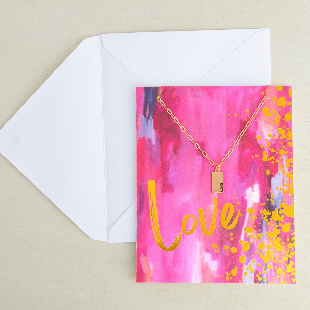 Amira Love Greeting Card with Pendant Necklace