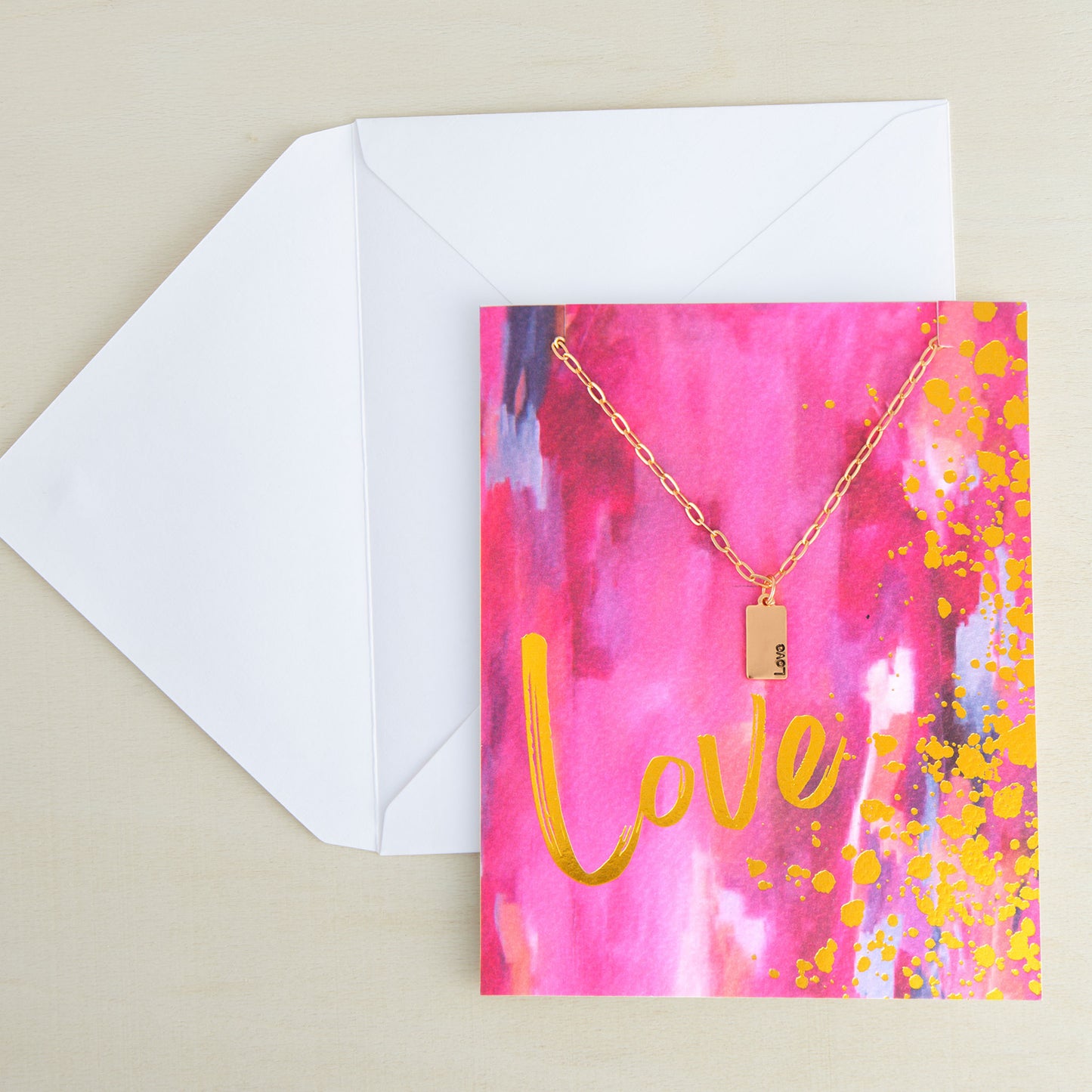 Amira Love Greeting Card with Pendant Necklace