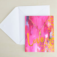 Amira Love Greeting Card with Pendant Necklace