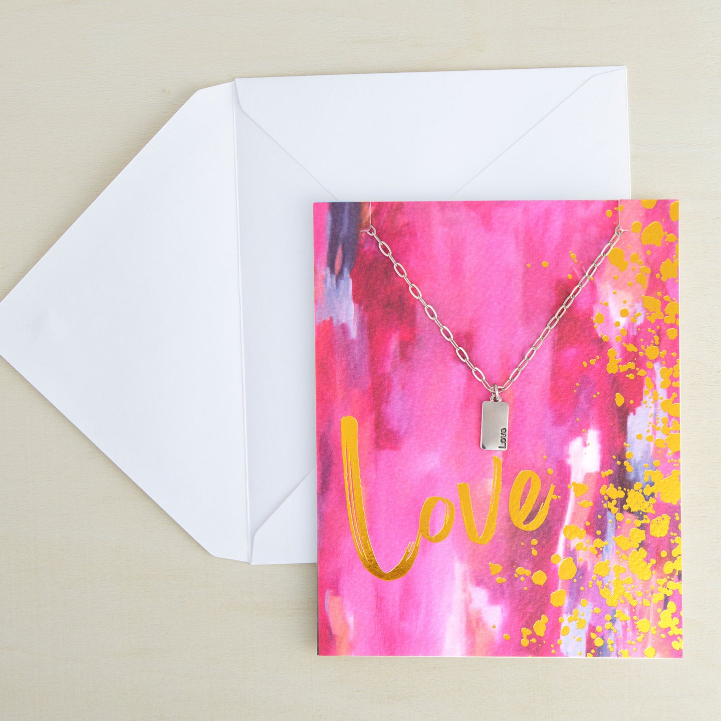 Amira Love Greeting Card with Pendant Necklace