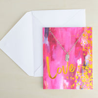 Amira Love Greeting Card with Pendant Necklace