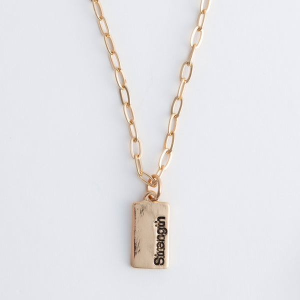 Amira Strength Greeting Card with Pendant Necklace
