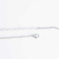 Zenni Engraved Antique Silver Bar 18" Pendant Necklace