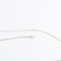 Zenni Engraved Antique Silver Flower 18" Pendant Necklace