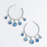 Davina Denim Hoop Earrings